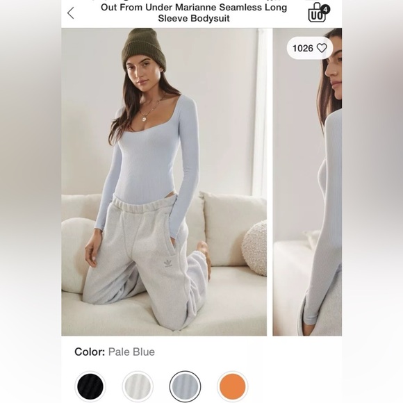 Out From Under Marianne Seamless Long Sleeve Bodysuit (Lilac M/L) - Picture 2 of 12